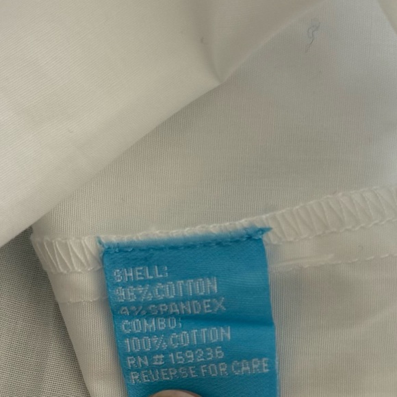J.McLaughlin‎ Ermine Cotton Stretch Contrast Poplin Button White Blouse S NWOT - Picture 12 of 14
